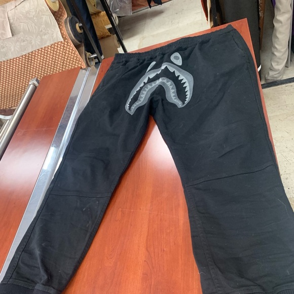 Authentic Bape A Bathing Ape Shark Stretch Joggers - Picture 1 of 3